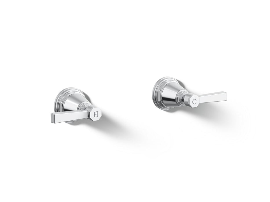 KOHLER K-T13141-4A Pinstripe Pure Deck-mount bath faucet handle trim with Lever design, polished chrome