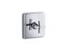 KOHLER K-T13173-3A Pinstripe Pure MasterShower temperature control valve trim with Lever handle, polished chrome