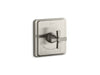 KOHLER K-T13173-3A Pinstripe Pure MasterShower temperature control valve trim with Lever handle, vibrant brushed nickel