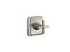 KOHLER K-T13174-3A Pinstripe Pure MasterShower volume control valve trim with cross handle, vibrant brushed nickel