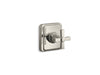 KOHLER K-T13174-3A Pinstripe Pure MasterShower volume control valve trim with cross handle, vibrant polished nickel