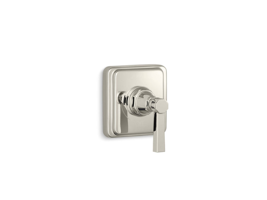 KOHLER K-T13174-4A Pinstripe Pure MasterShower volume control valve trim with lever handle, vibrant polished nickel
