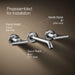 KOHLER K-T14413-4 Purist Wall-mount bathroom sink faucet trim with Lever handles, 1.2 gpm, polished chrome - view 2