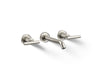 KOHLER K-T14413-4 Purist Wall-mount bathroom sink faucet trim with Lever handles, 1.2 gpm, vibrant polished nickel