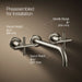 KOHLER K-T14414-3 Purist Wall-mount bathroom sink faucet trim with Cross handles, 1.2 gpm, vibrant brushed nickel - view 2
