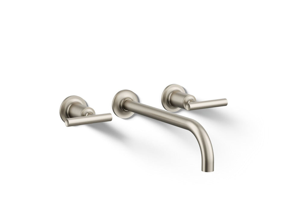 KOHLER K-T14414-4 Purist Wall-mount bathroom sink faucet trim with Lever handles, 1.2 gpm, vibrant brushed nickel