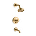 KOHLER K-T14420-3 Purist Rite-Temp Bath and Shower Trim Kit with Push-button Diverter and Cross Handle, 2.5 GPM, vibrant...