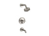KOHLER K-T14420-3G Purist Rite-Temp bath and shower trim kit with push-button diverter and cross handle, 1.75 gpm,...