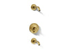 KOHLER K-T14420-3L Purist Rite-Temp bath and shower trim kit with push-button diverter and cross handle, without...