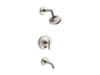 KOHLER K-T14420-4 Purist Rite-Temp Bath and Shower Trim Kit with Push-button Diverter and Lever Handle, 2.5 GPM, vibrant...