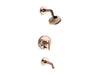KOHLER K-T14420-4 Purist Rite-Temp Bath and Shower Trim Kit with Push-button Diverter and Lever Handle, 2.5 GPM, vibrant...