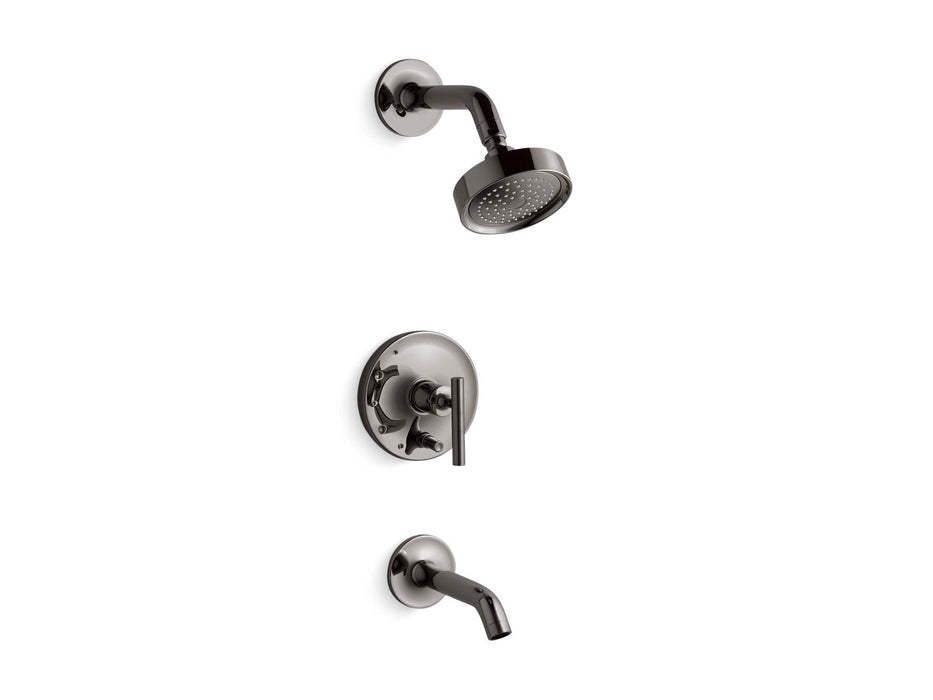 KOHLER K-T14420-4 Purist Rite-Temp Bath and Shower Trim Kit with Push-button Diverter and Lever Handle, 2.5 GPM, vibrant...