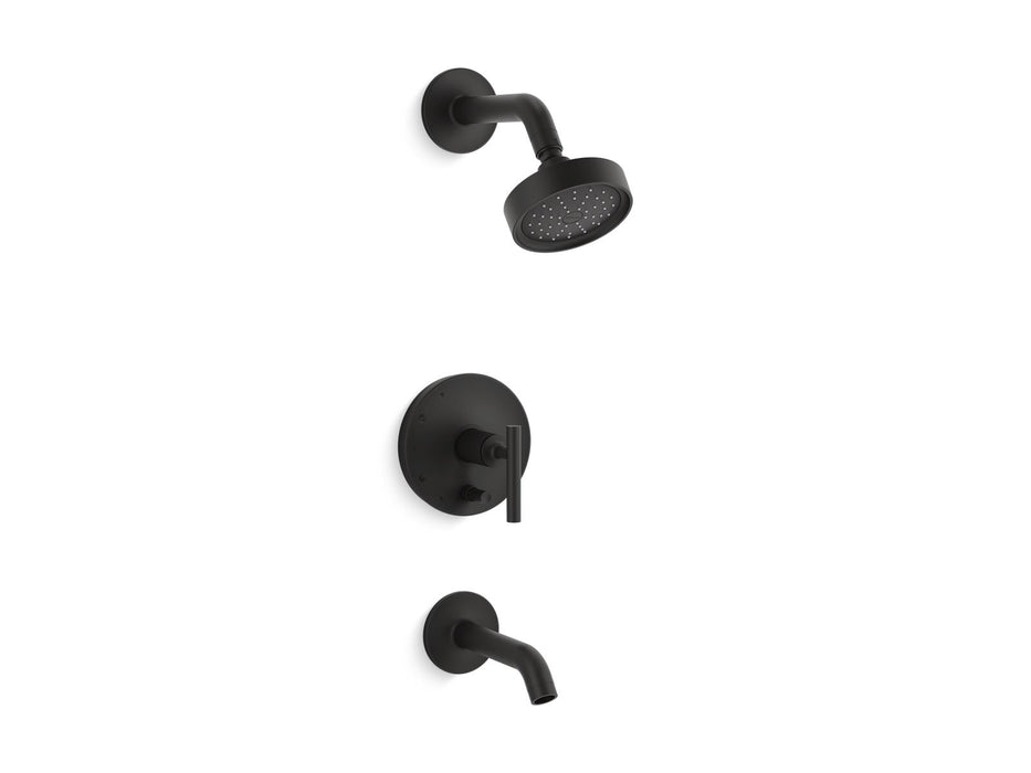 KOHLER K-T14420-4G Purist Rite-Temp bath and shower trim kit with push-button diverter and lever handle, 1.75 gpm, matte...
