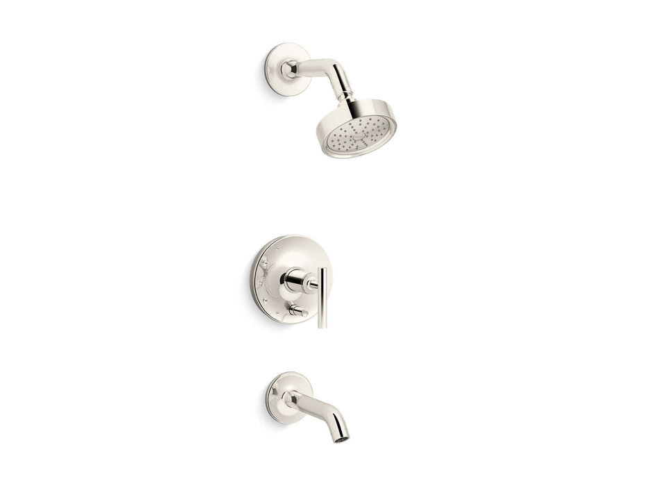KOHLER K-T14420-4G Purist Rite-Temp bath and shower trim kit with push-button diverter and lever handle, 1.75 gpm,...