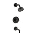 KOHLER K-T14421-3 Purist Rite-Temp bath and shower trim kit with push-button diverter and cross handle, 2.5 gpm, matte black