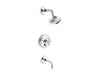 KOHLER K-T14421-3 Purist Rite-Temp Bath and Shower Trim Kit with Push-button Diverter and Cross Handle, 2.5 GPM, polished...