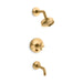 KOHLER K-T14421-3 Purist Rite-Temp bath and shower trim kit with push-button diverter and cross handle, 2.5 gpm, vibrant...