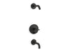 KOHLER K-T14421-3L Purist Rite-Temp bath and shower trim kit with push-button diverter and cross handle, without...