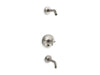 KOHLER K-T14421-3L Purist Rite-Temp bath and shower trim kit with push-button diverter and cross handle, without...