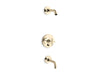 KOHLER K-T14421-3L Purist Rite-Temp bath and shower trim kit with push-button diverter and cross handle, without...
