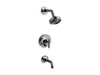 KOHLER K-T14421-4 Purist Rite-Temp Bath and Shower Trim Kit with Push-button Diverter and Lever Handle, 2.5 GPM, vibrant...