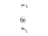 KOHLER K-T14421-4L Purist Rite-Temp bath and shower trim kit with push-button diverter and lever handle, without...