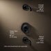 3/4 view of product with dimensions
