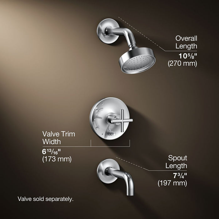 3/4 view of product with dimensions