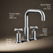 3/4 view of product with dimensions