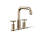 KOHLER K-T14428-3 Purist Deck-mount Bath Faucet Trim with Cross Handles, Vibrant Brushed Bronze - 3/4 view of product