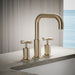 KOHLER K-T14428-3 Purist Deck-mount Bath Faucet Trim with Cross Handles, Vibrant Brushed Bronze - Shows close up detail of pr