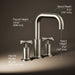 3/4 view of product with dimensions