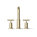 KOHLER K-T14428-3 Purist Deck-mount Bath Faucet Trim with Cross Handles, Vibrant French Gold - front view of product