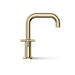 KOHLER K-T14428-3 Purist Deck-mount Bath Faucet Trim with Cross Handles, Vibrant French Gold - side view of product