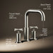 3/4 view of product with dimensions