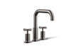 KOHLER K-T14428-3 Purist Deck-mount Bath Faucet Trim with Cross Handles, Vibrant Titanium - 3/4 view of product