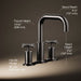 3/4 view of product with dimensions