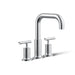 KOHLER K-T14428-4 Purist Deck-mount bath faucet trim with Lever handles, polished chrome