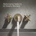 KOHLER K-T14429-3 Purist Deck- or wall-mount bath faucet handle trim with cross design, vibrant brushed bronze - view 3