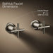 KOHLER K-T14429-3 Purist Deck- or wall-mount bath faucet handle trim with cross design, vibrant brushed nickel - view 3