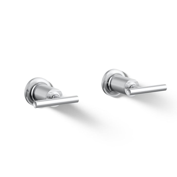 KOHLER K-T14429-4 Purist Deck- or wall-mount bath faucet handle trim with lever design, polished chrome - view 5