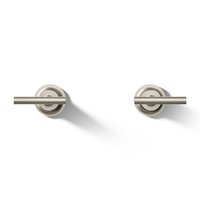 KOHLER K-T14429-4 Purist Deck- or wall-mount bath faucet handle trim with lever design, vibrant brushed nickel - view 2