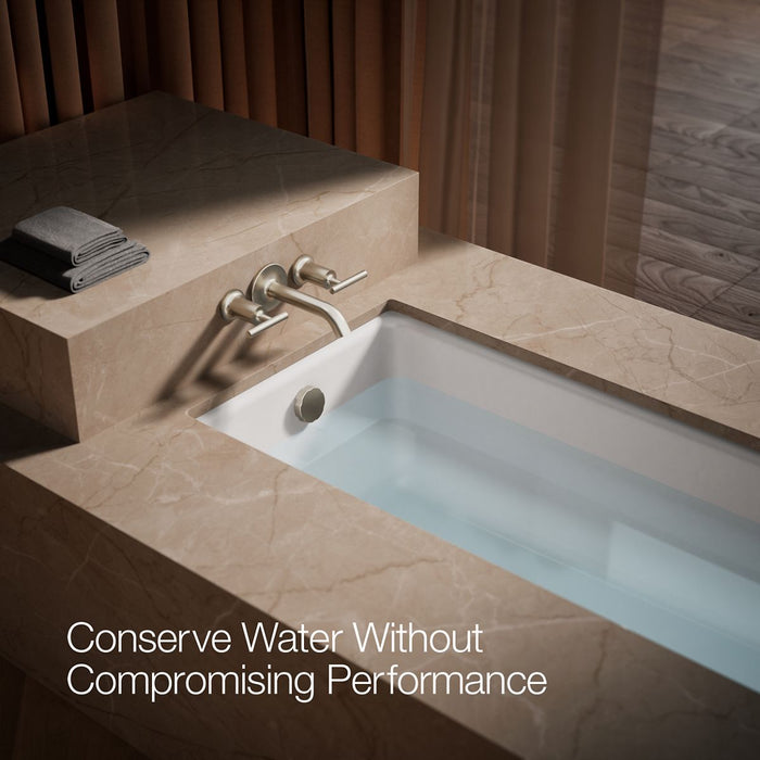 KOHLER K-T14429-4 Purist Deck- or wall-mount bath faucet handle trim with lever design, vibrant brushed nickel - view 5