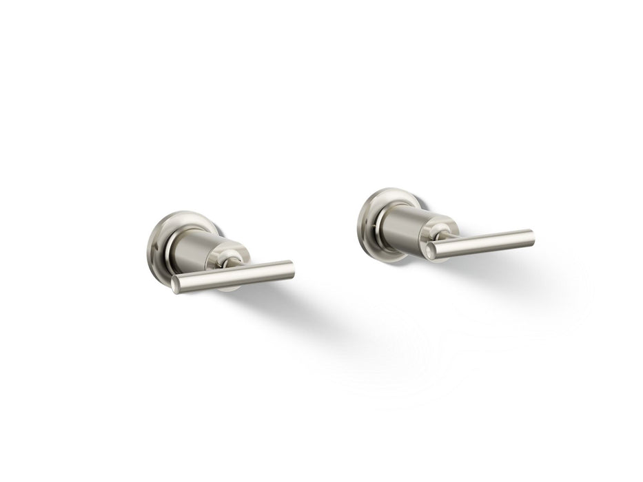 KOHLER K-T14429-4 Purist Deck- or wall-mount bath faucet handle trim with lever design, vibrant polished nickel
