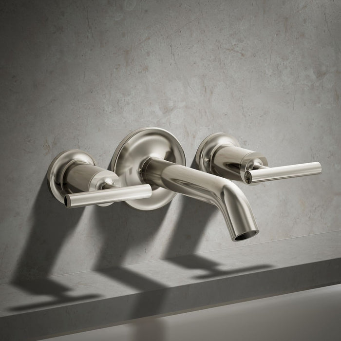 KOHLER K-T14429-4 Purist Deck- or wall-mount bath faucet handle trim with lever design, vibrant polished nickel - view 5