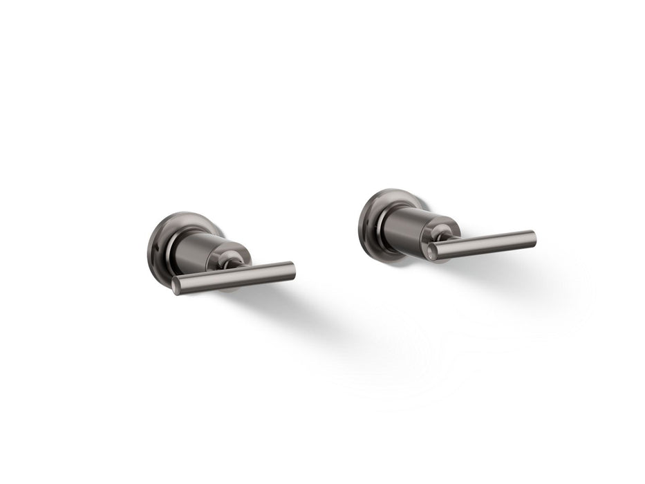 KOHLER K-T14429-4 Purist Deck- or wall-mount bath faucet handle trim with lever design, vibrant titanium
