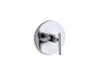 KOHLER K-T14488-4 Purist MasterShower temperature control valve trim with lever handle, polished chrome