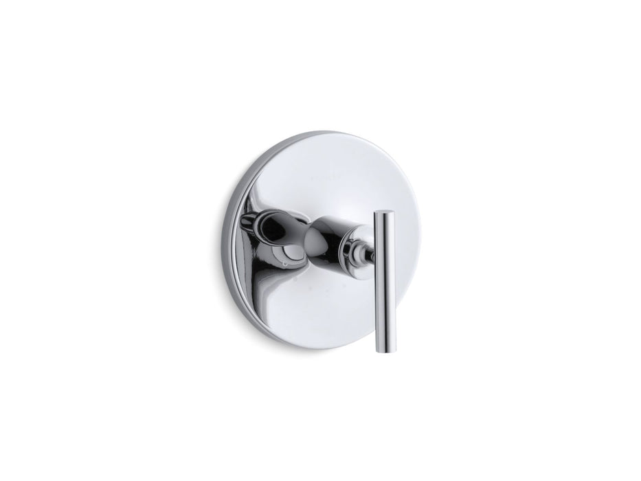 KOHLER K-T14488-4 Purist MasterShower temperature control valve trim with lever handle, polished chrome