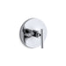 KOHLER K-T14488-4 Purist MasterShower temperature control valve trim with lever handle, polished chrome