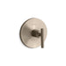 KOHLER K-T14488-4 Purist MasterShower temperature control valve trim with lever handle, vibrant brushed bronze